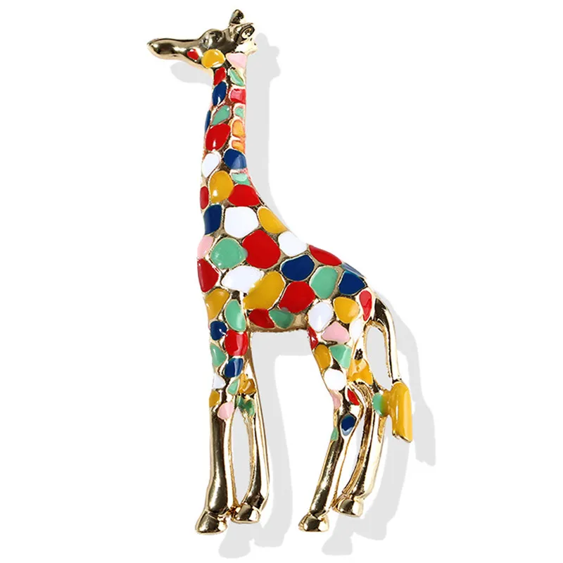 Giraffe Brooches For Women Cute Animal Brooch Pin Fashion Jewelry Color Gift For Kids Exquisite Brooch Couple Collar Jewelry Pin