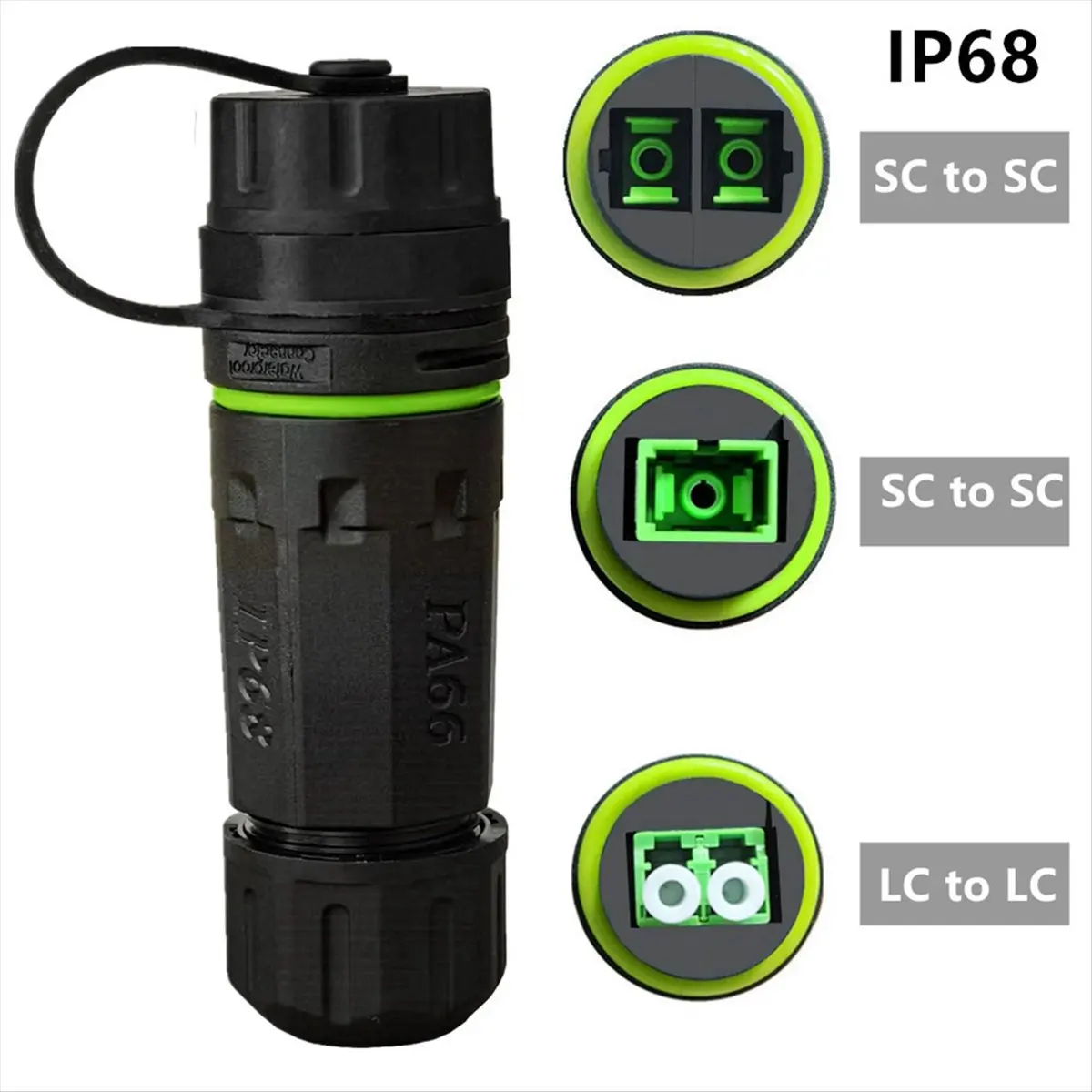 A10I IP68 Waterproof Fiber Optical Adapter High-Quality SC to LC Extension Connector LC Extend Coupler Adapter SC Single Core