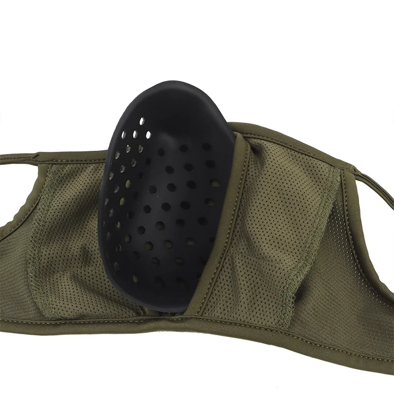 Atmungsaktive halbe Gesichts-Sturmhaube, elastisch, weiche Schutzausrüstung für Schießen, Jagd, Radfahren, Outdoor-Aktivitäten, Größe M L – Detail 10