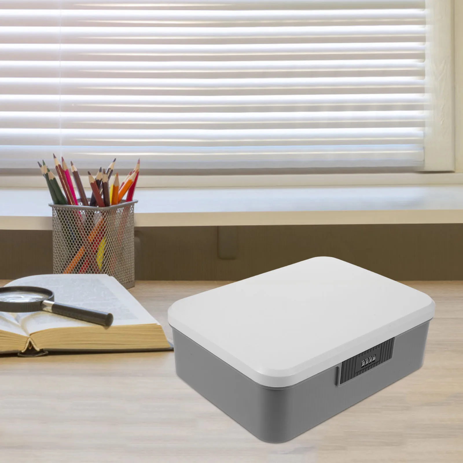 

Confidential Storage Box Lock Boxes for Personal Items Lockable Document Bin with Chest Portable Lockbox