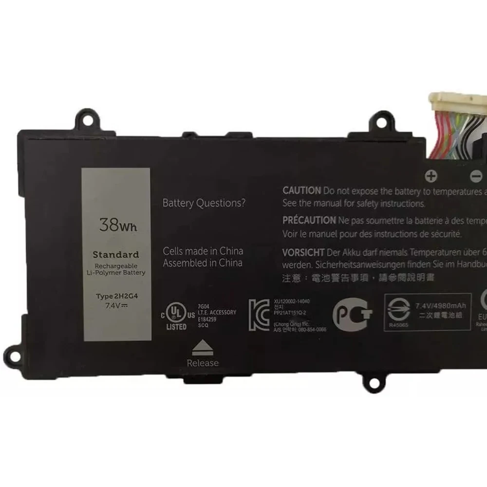 2H2G4 7.4V 38Wh Original Laptop Battery for Dell 11 Pro 7140 Tablet 21CP5/63/105 2217-2548