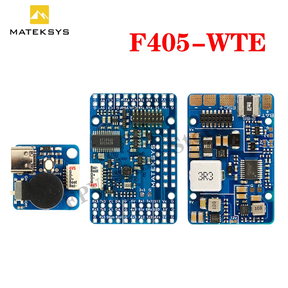 

MATEK MATEKSYS F405-WTE F405 STM32F405RET6 Flight Controller Built-in OSD SD Slot DPS310 for RC Drone F405-CTR Updated version