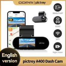 Pictrey a400 4k traço cam embutido adas wi-fi traço câmera do carro com 1.9 ''ips tela suporte estacionamento monito visão noturna carro dvr
