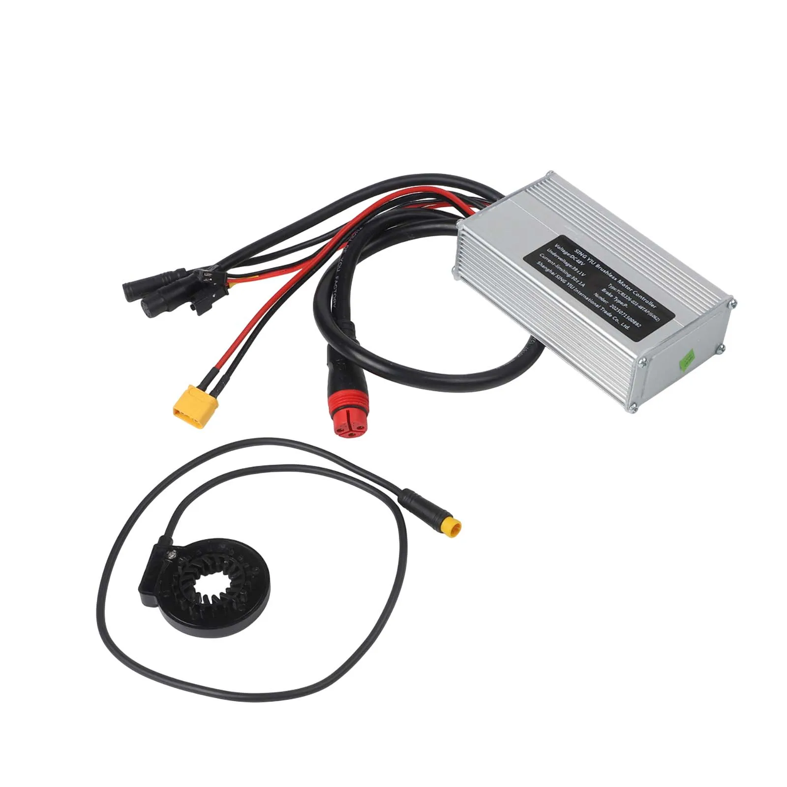 30A Sine Wave Motor Controller Bicycle Motor Controller Black E-bike Brushless Controller Sensitive Braking Control Brake System