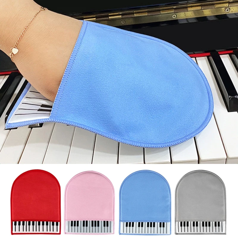 Instrument Cleaning Cloth Piano Cleaning Glove Microfiber Soft Cleaning Cloth Musical Instrument Accessory Durable