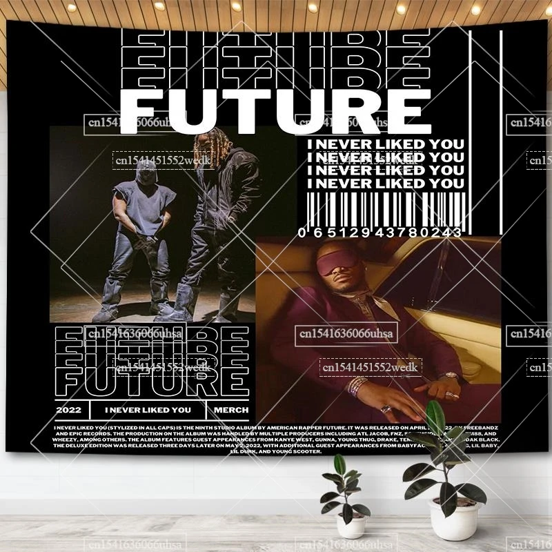 Zukünftige Rapper Wand kunst Poster Hip Pop Ich habe dich nie gemocht Musik album Wandteppiche Meme Flaggen Raum dekor ästhetische Wohnheim Tapices