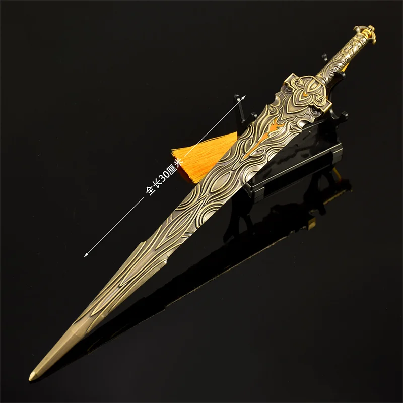 

30cm Perfect World Anime Peripherals Shi Hao Sword All-metal Ornaments Decorations Sword Figure Toy Knife Craft Gifts Collection