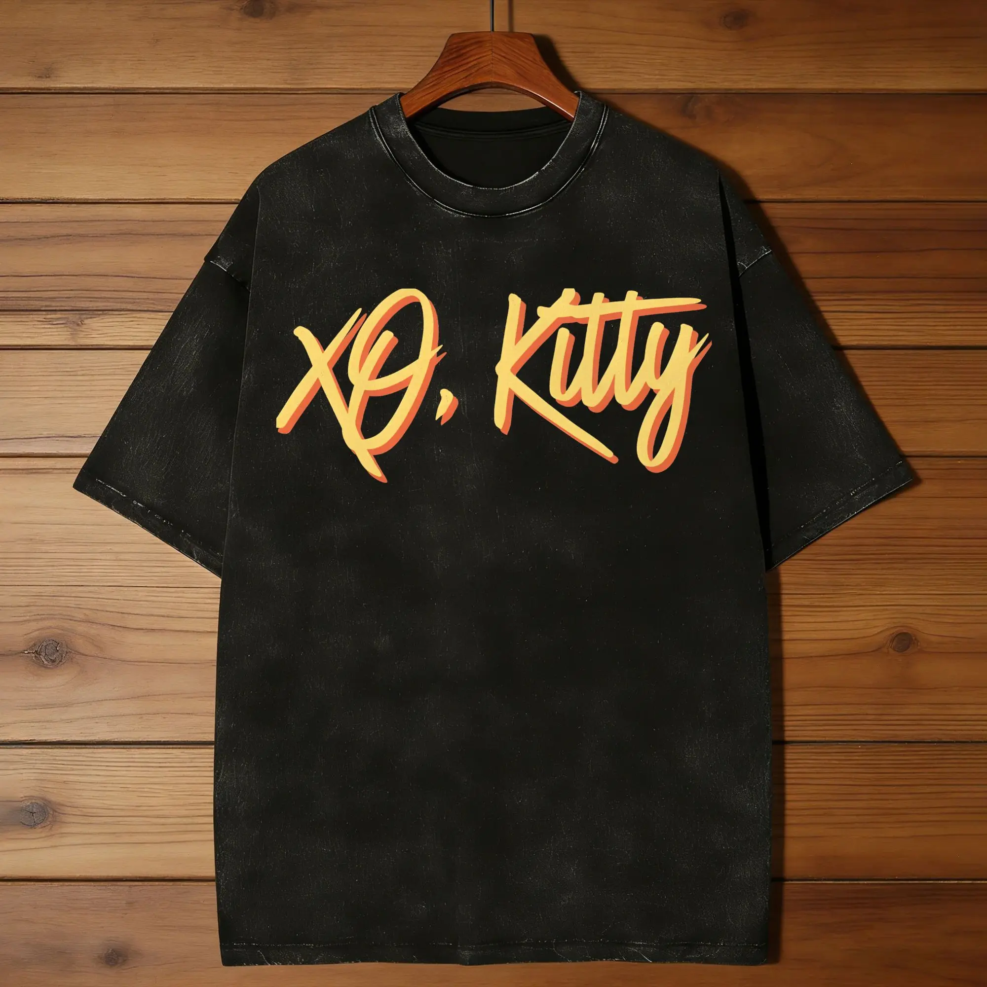XO Kitty Logo T-Shirt  Novelty T Shirts Short Sleeve Y2K Funny Tshirt Summer Cotton Breathable Oversized Clothing