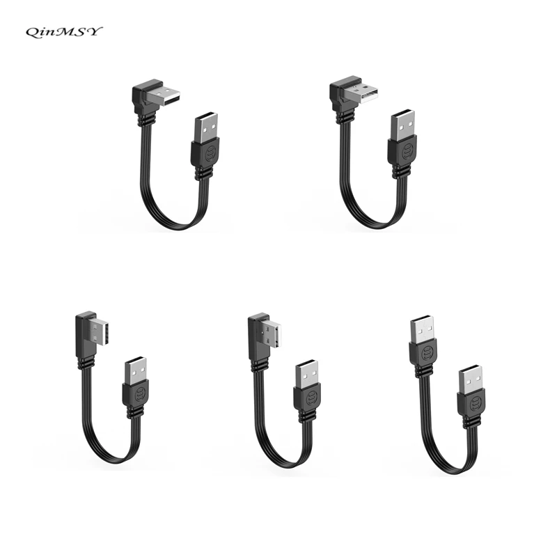 5cm 10cm 100cm USB 2.0 A Male to male 90 Degree Angled Extension Adaptor cable USB2.0 male to male right/left/down/up cable cord