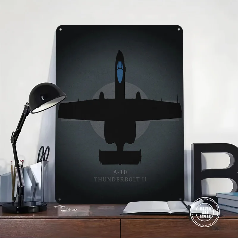 A-10 Thunderbolt II Tinplate Poster Custom Wall Art Vintage Metal Signs Retro Tin Plaque for House Decoration Home Decorations