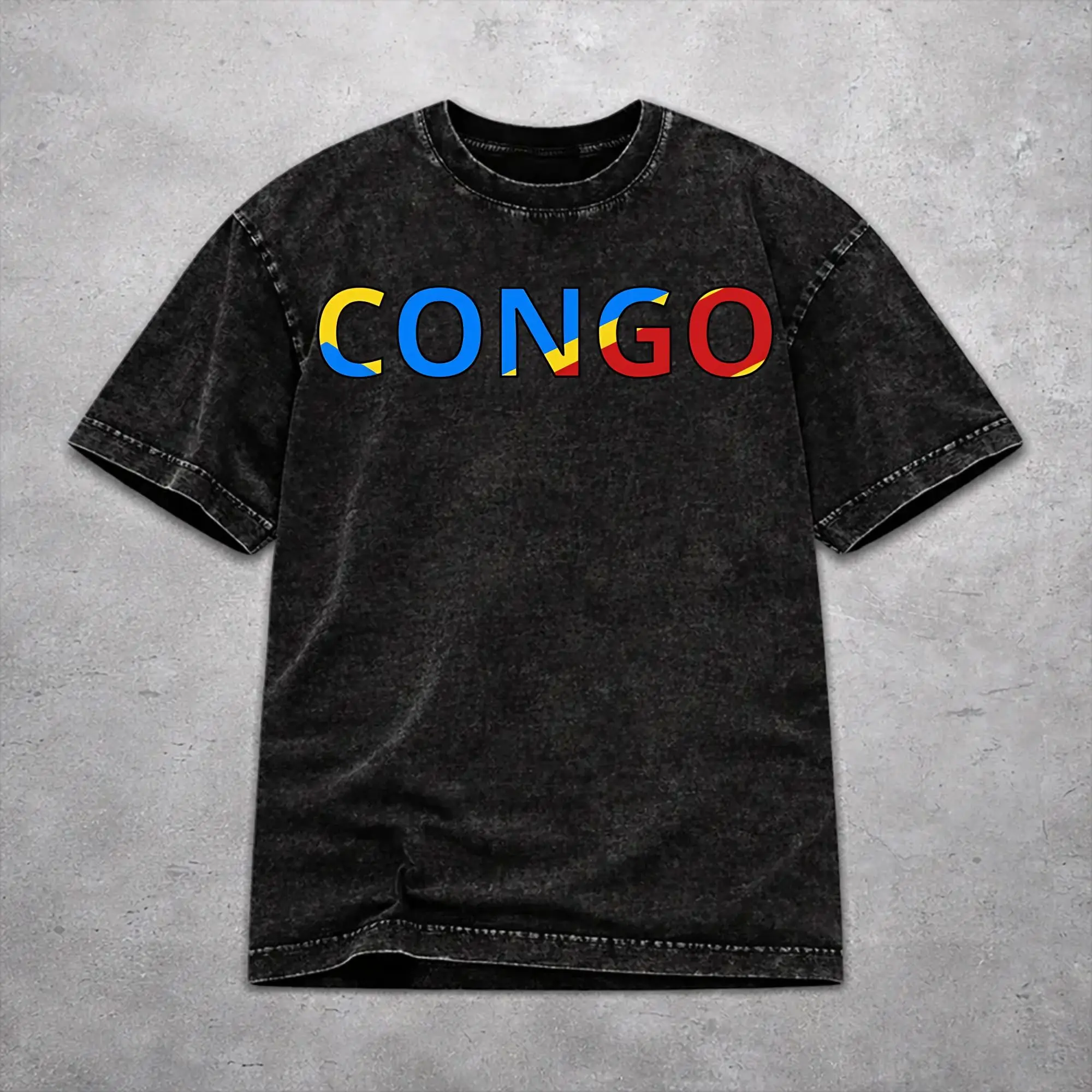 Republic Of Congo Congolese Flag T Shirt Harajuku Style For Men Women Cotton T-Shirts Tee Clothes