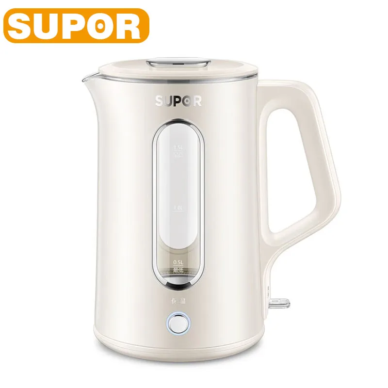 

SUPOR Insulation Electric Kettle 1.5L Capacity High Quality Glass Teapot STRIX Thermostat Home Kitchen Appliances SW-15E30P