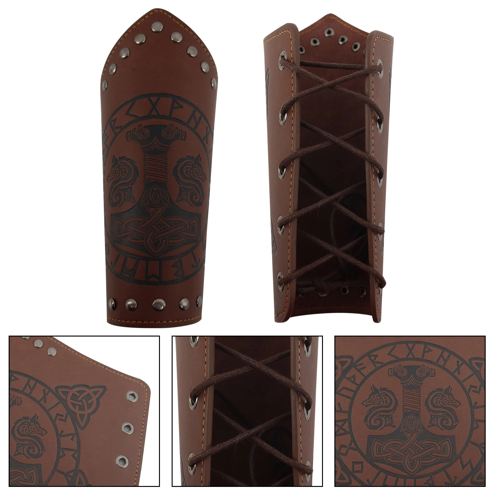 Cinturón ancho Medieval con cordones para mujer, pulsera Retro en relieve de cuero PU, armadura de caballero, Reina, accesorios de Cosplay de Guerrero