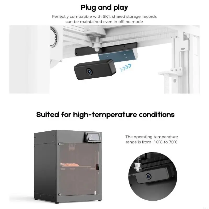 462E 1920x1080P Camera Remote Monitoring for SK1 3D Printing Camera Clear Imaging, Temperature Control
