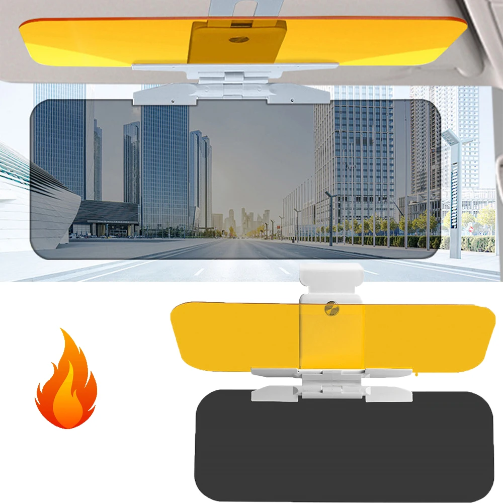 Car Sun Visor Extender Day and Night Anti-Glare Visor Adjustable Sun Blocker Anti-UV HD Anti Sunlight Dazzling Goggle for Car