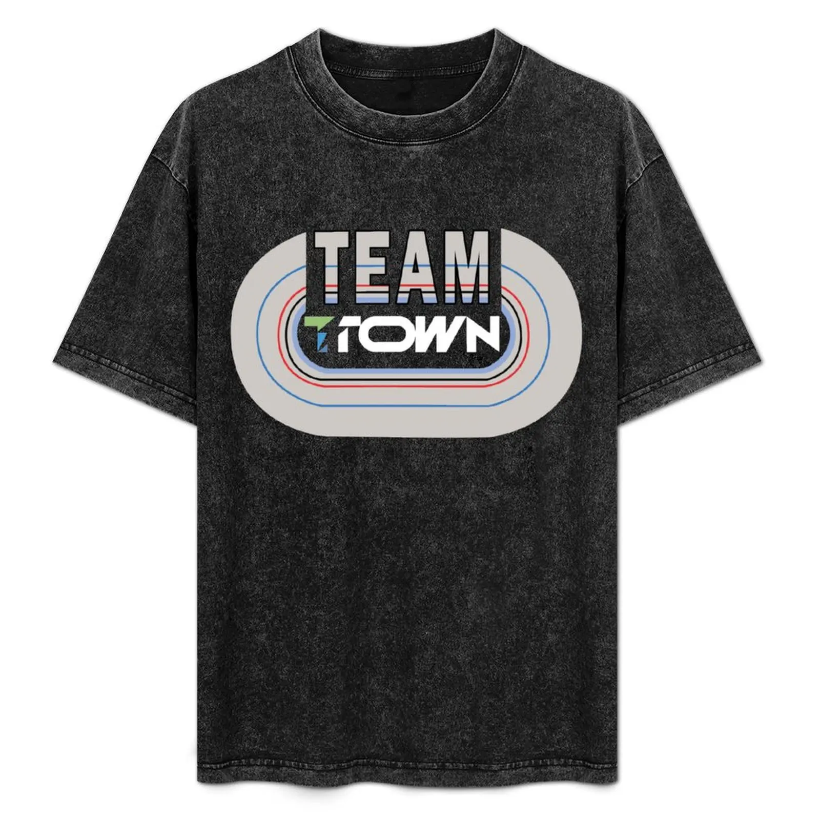 Футболка Team Ttown, одежда из аниме, большие размеры, возвышенные черные футболки для мужчин