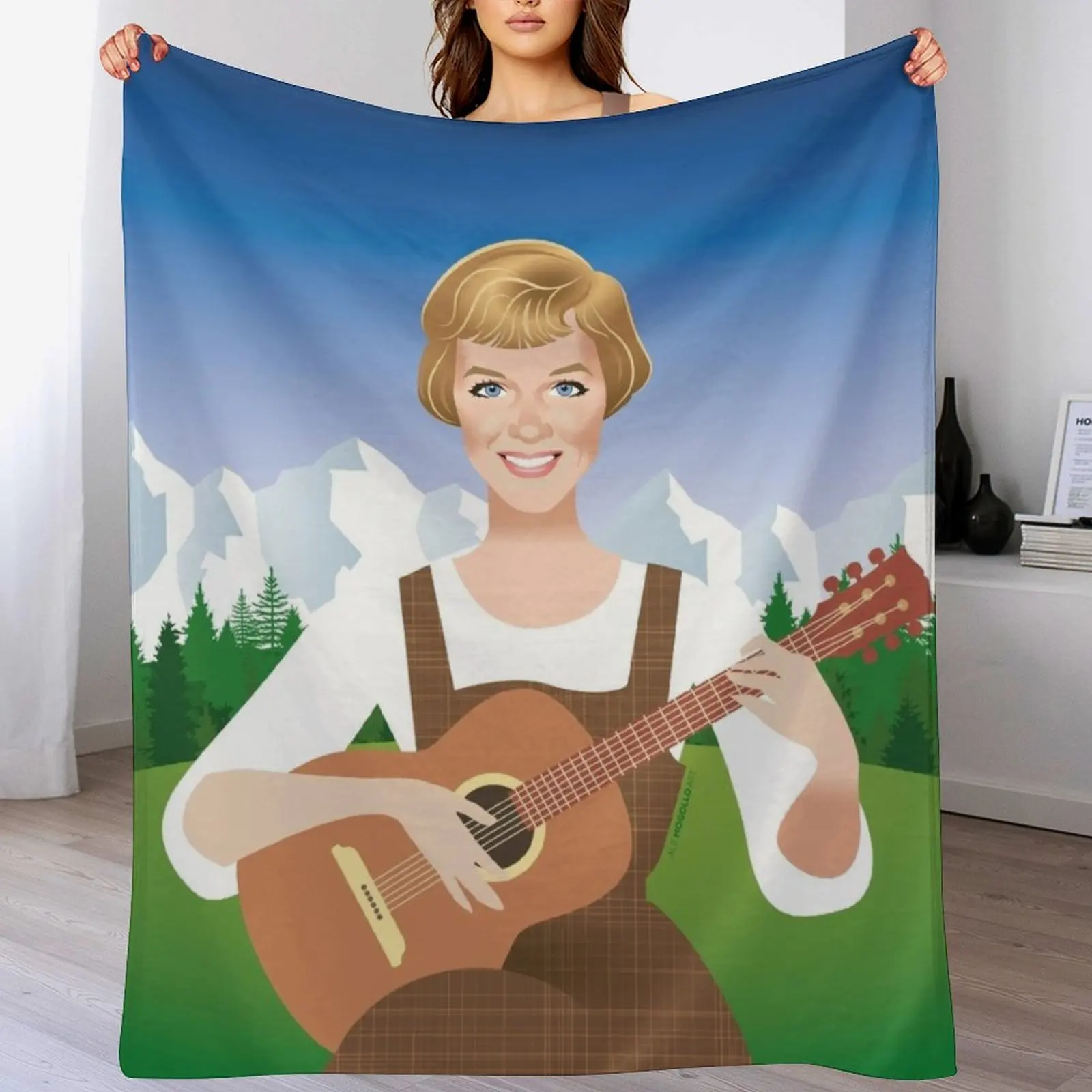 DO RE MI Throw Blanket Multi Use Warm Blanket for Living Room Bedroom