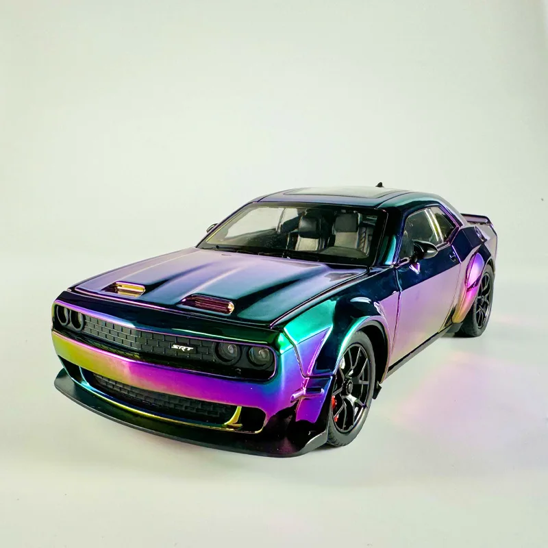 1:24 Electroplating Hellcat Alloy Model, Strong Return Force, Four-wheel Shock Absorption, Cool Sound And Light