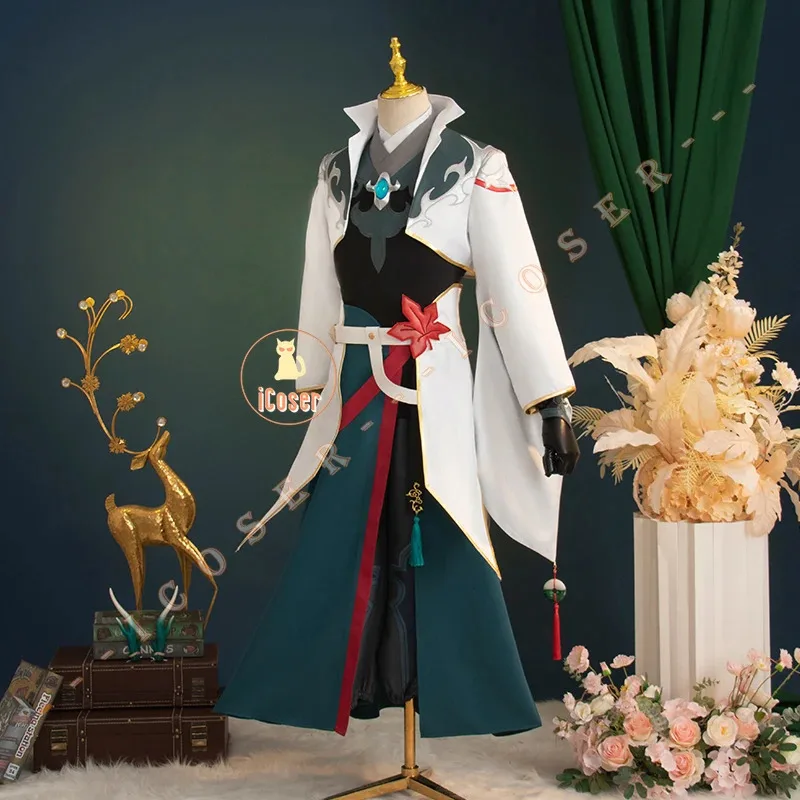 5 Heng Imbibitor Lunae Dan Feng コスプレ衣装 Honkai スターレールウィッグ制服漢服羅浮アストラルエクスプレスハロウィン女性用、6フィートx、9インチ