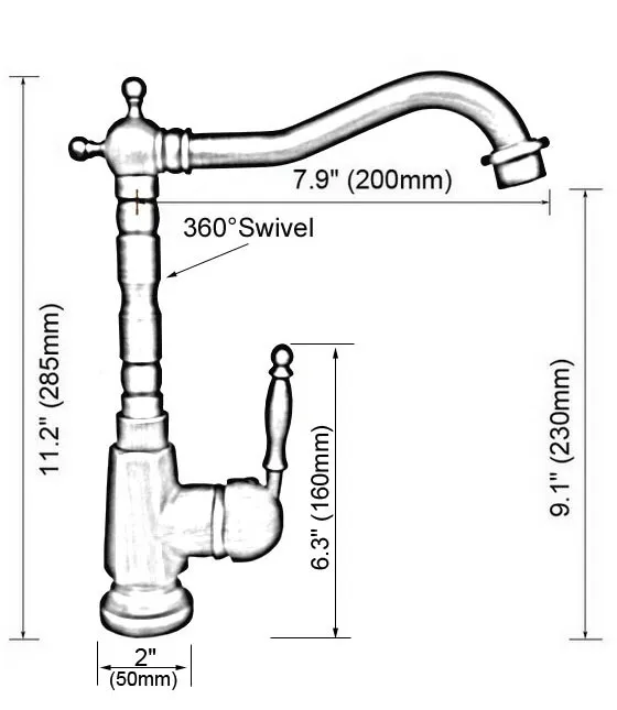 مصقول الكروم النحاس قطب صنبور بالوعة الحمام صنبور حوض المطبخ الباردة والساخنة خلاط المياه الصنابير Dnfc1