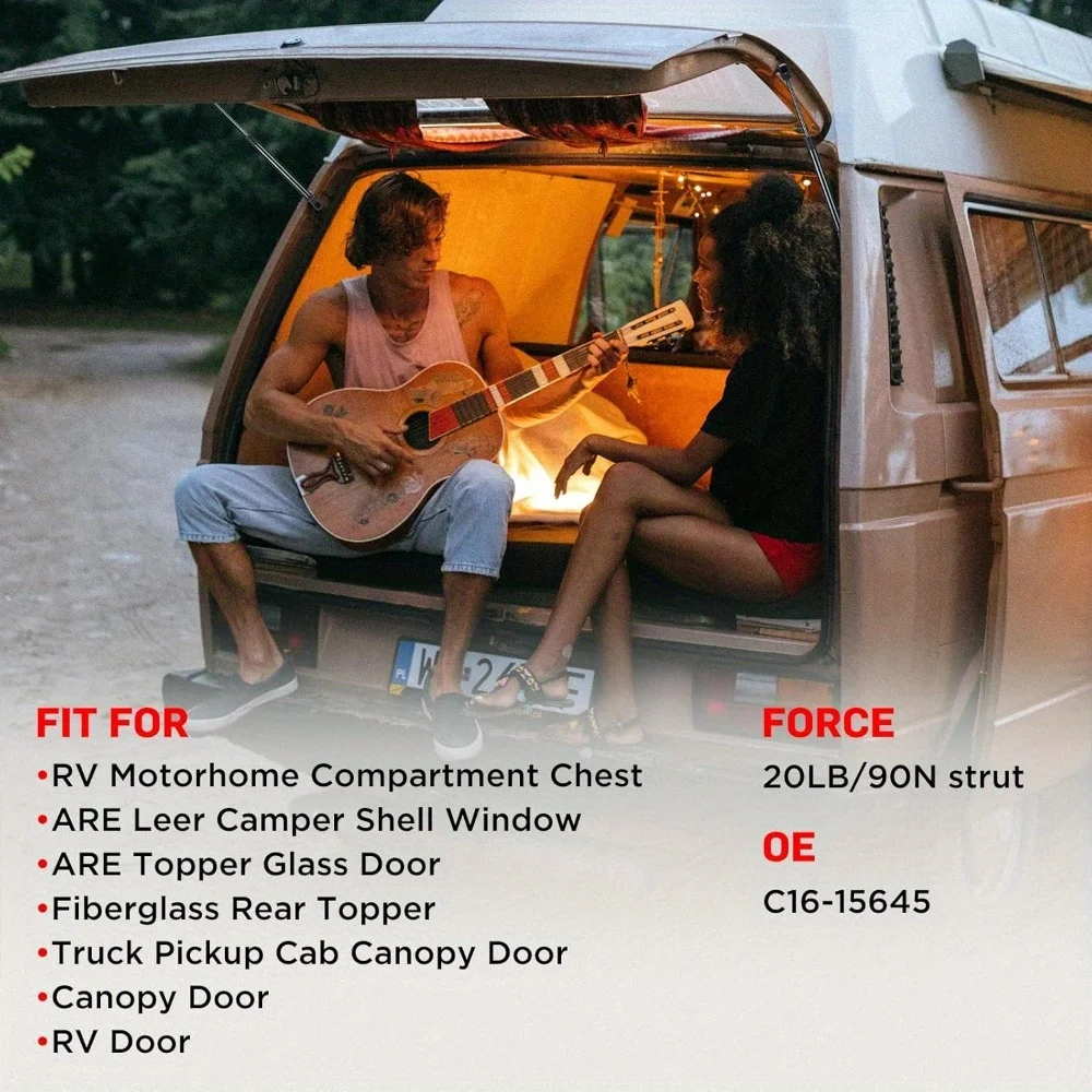 C16-15645 17.13 بوصة 90N دعامات غاز لـ ATC/Leer Camper Shell/RV Door/Toolbox (مجموعة من 2) #3
