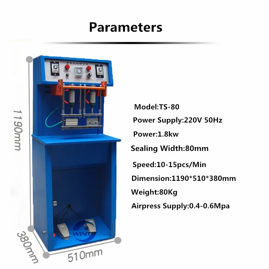 TS-80 Professional Cosmetic Cream Soft Plastic Aluminium Tube Sealing Machine Toothpaste End Tail Welding Sealer