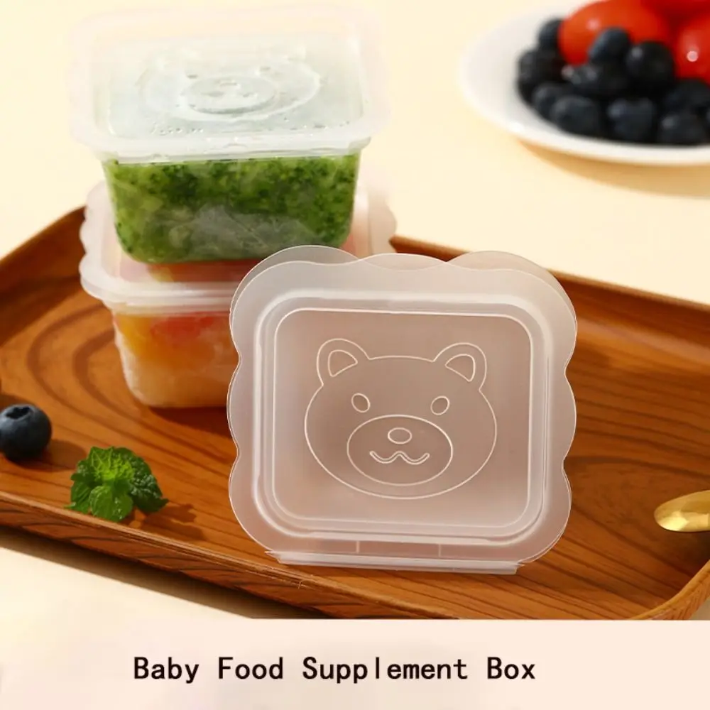 Caja de plástico multifunción para alimentos de bebé, contenedor de almacenamiento de alimentos para congelación, 100ml, contenedor de mermelada, Crisper para familias, 6 unids/set