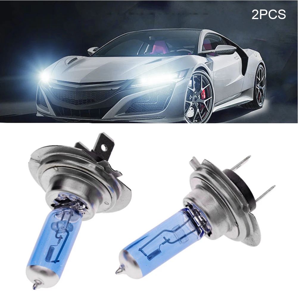 2pcs H7 Car Headlight Lamp Cannus 12V 55W Automobiles Halogen Bulb 6000K Fog Light Accessories