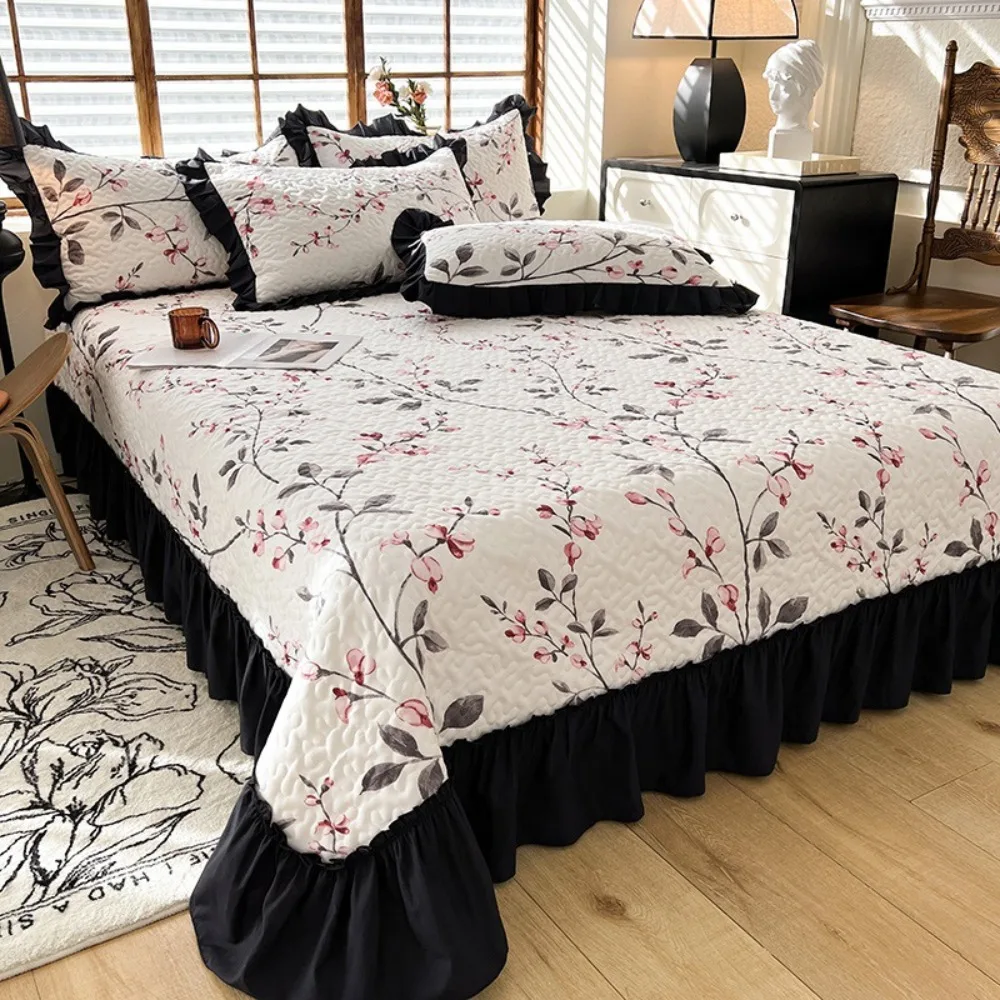 French Style Universal in All Seasons Thickened Bed Sheet Princess Style Lace Bed Skirt Pillowcase Quilt Cover Four-piece Set 5