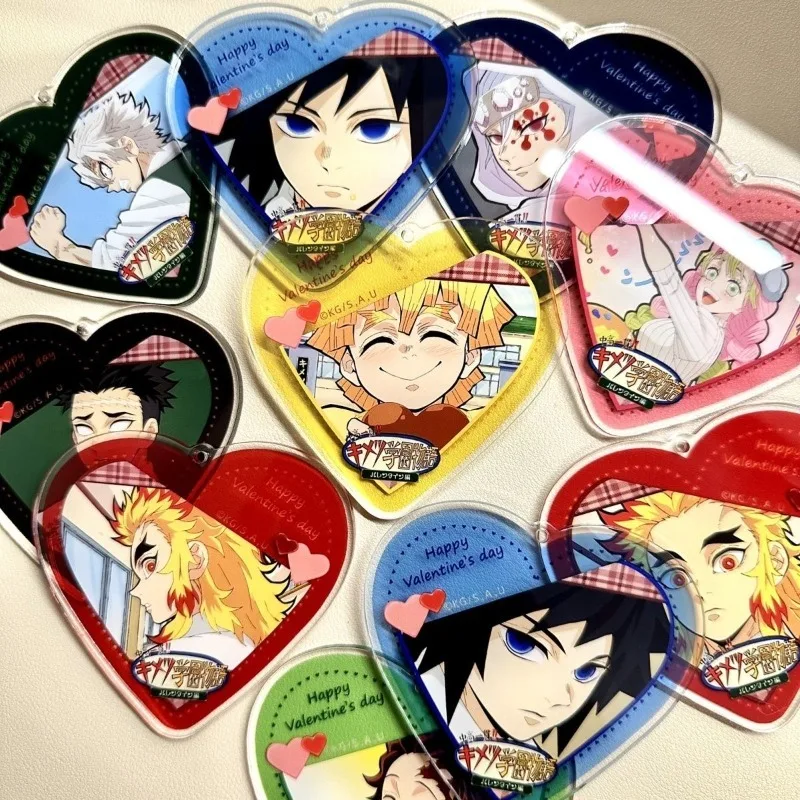

Tomioka Giyuu Keychain Demon Slayer: Kimetsu No Yaiba Anime Peripheral Creativity Valentine's Day Limit Heart-shaped Keychain