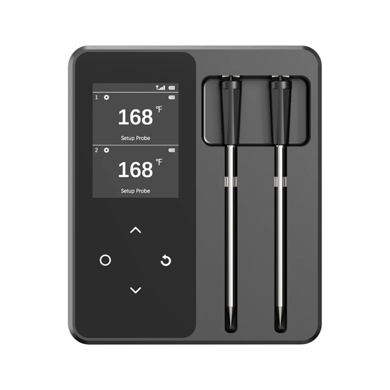 Wireless Bluetooth Meat Thermometer Probes With LCD Screen Booster Rechargeable For Grilling Smoker BBQ Oven