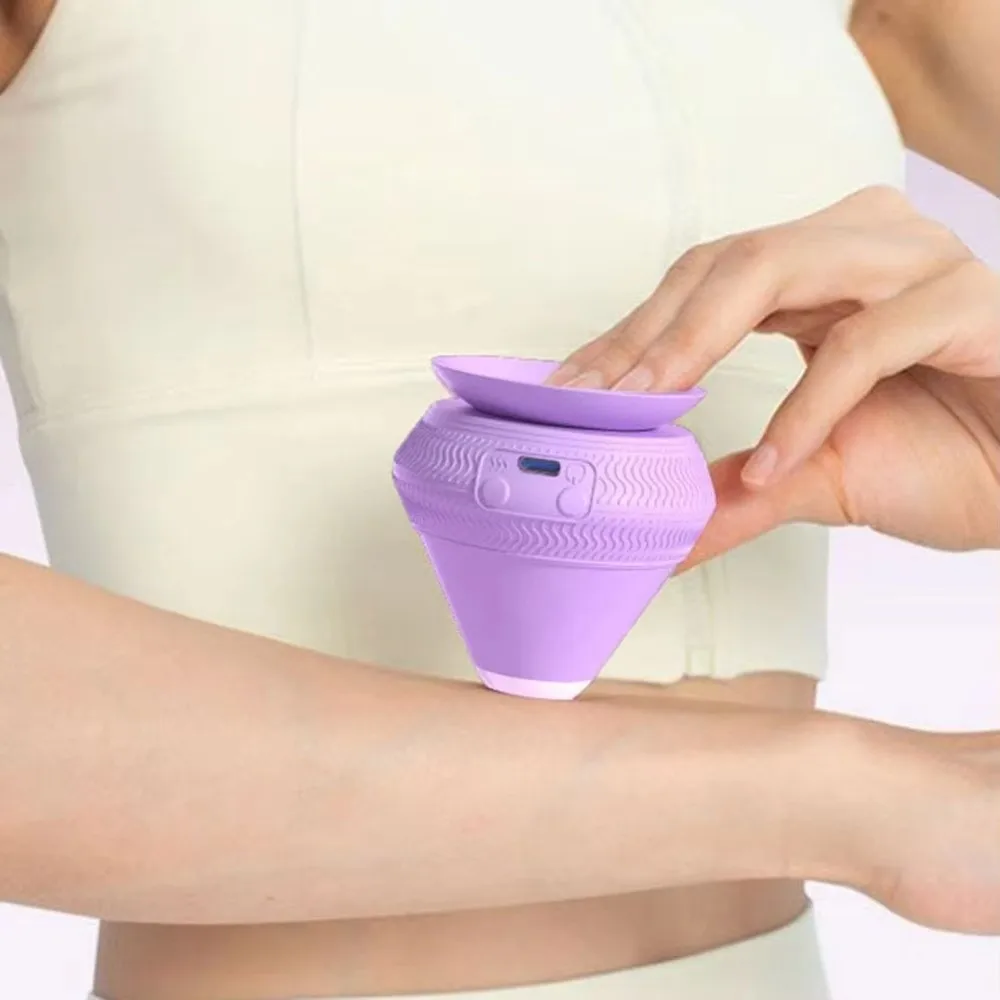 

Силиконовый вибрирующий массажный мяч, электрический адсорбционный горячий компресс, фасциальный мяч, USB перезаряжаемый небольшой массажер для расслабления мышц