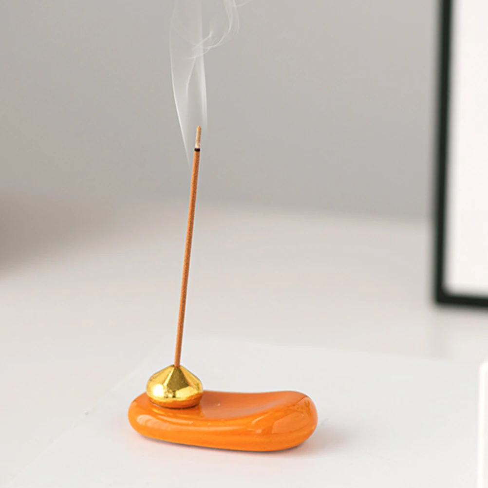 

Small Incense Stick Holder Ceramic Desktop Incense Stick Burner Decorative Plate for Home Office Meditation Relaxation Use