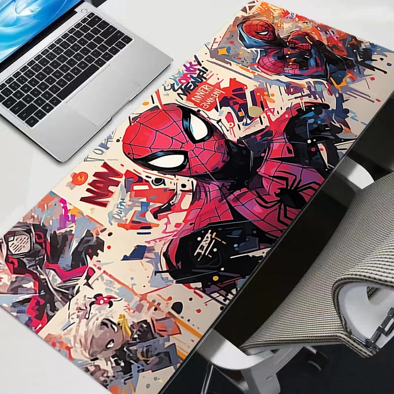 Grand tapis de souris de jeu Anime Spider-Man PC ordinateur Gamer tapis de bureau pour CS GO LOL XXL tapis de souris pour ordinateur portable tapis de souris Kawaii