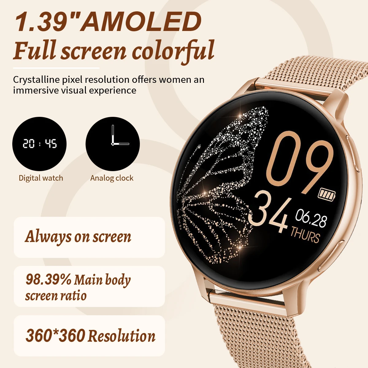 

LIGE Bluetooth Call Smart Watch Fashion Women Call Reminder Custom Dial Watches Men Sport Fitness Tracker Heart Rate Smartwatch