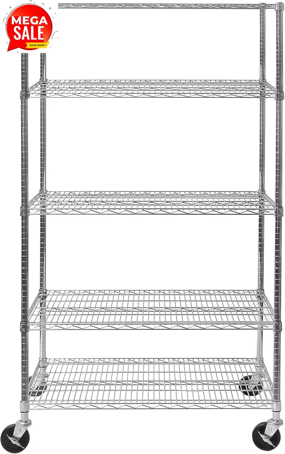 

BestsellerUltraDurable Heavy Duty NSF Solid Steel Wire Rack Storage Unit Organizer for Garage, Warehouse, Office, Restaurant, Cl