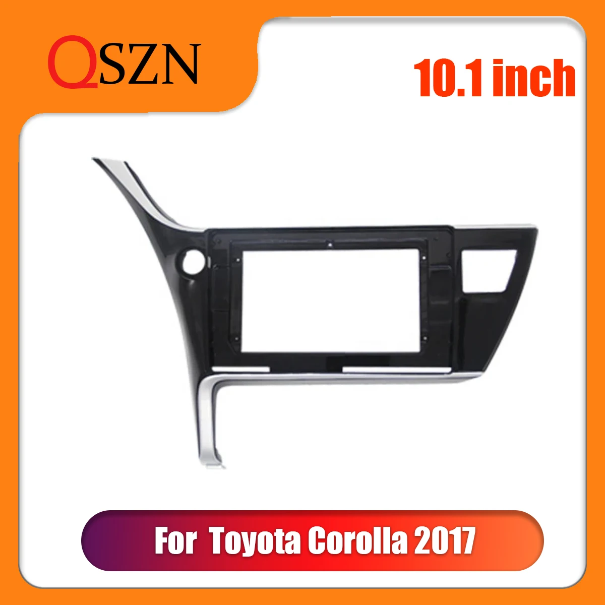 QSZN 9 Inch Car Frame Fascia Adapter For  TOYOTA Corolla 2017 Stereo Panel Plastic Dashboard Kit Installation 2 Din