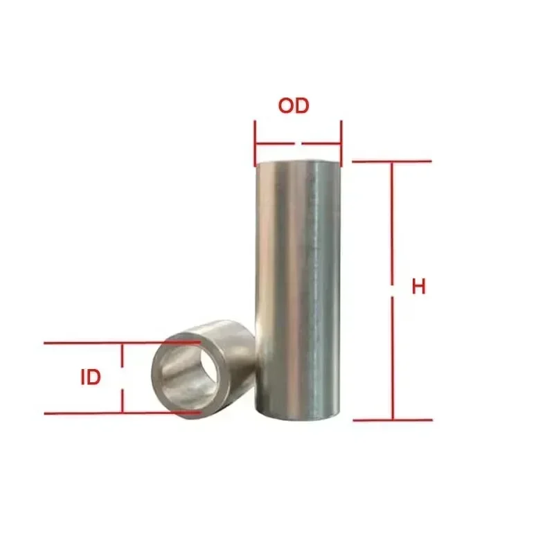 1-10pcs Id 8mm Od12mm Stainless Steel Inner Guide Sleeve Lengthen Shaft Bushing Screw Spacer Bush Sleeve No Thread Bushing