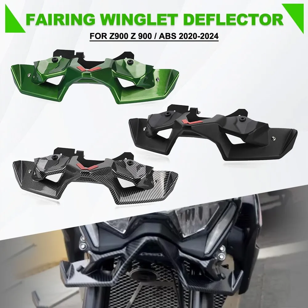 

NEW Motorcycle Accessories CNC Front Spoiler Winglet Aerodynamic Wing Spoiler For Kawasaki Z900 Z 900 2020 2021 2022 2023 2024