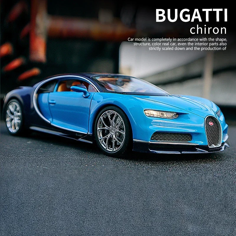 

WELLY 1:24 Bugatti Veyron Chiron Supercar Alloy Car Model Diecasts & Toy Vehicles Collect Car Toy Boy Birthday gifts