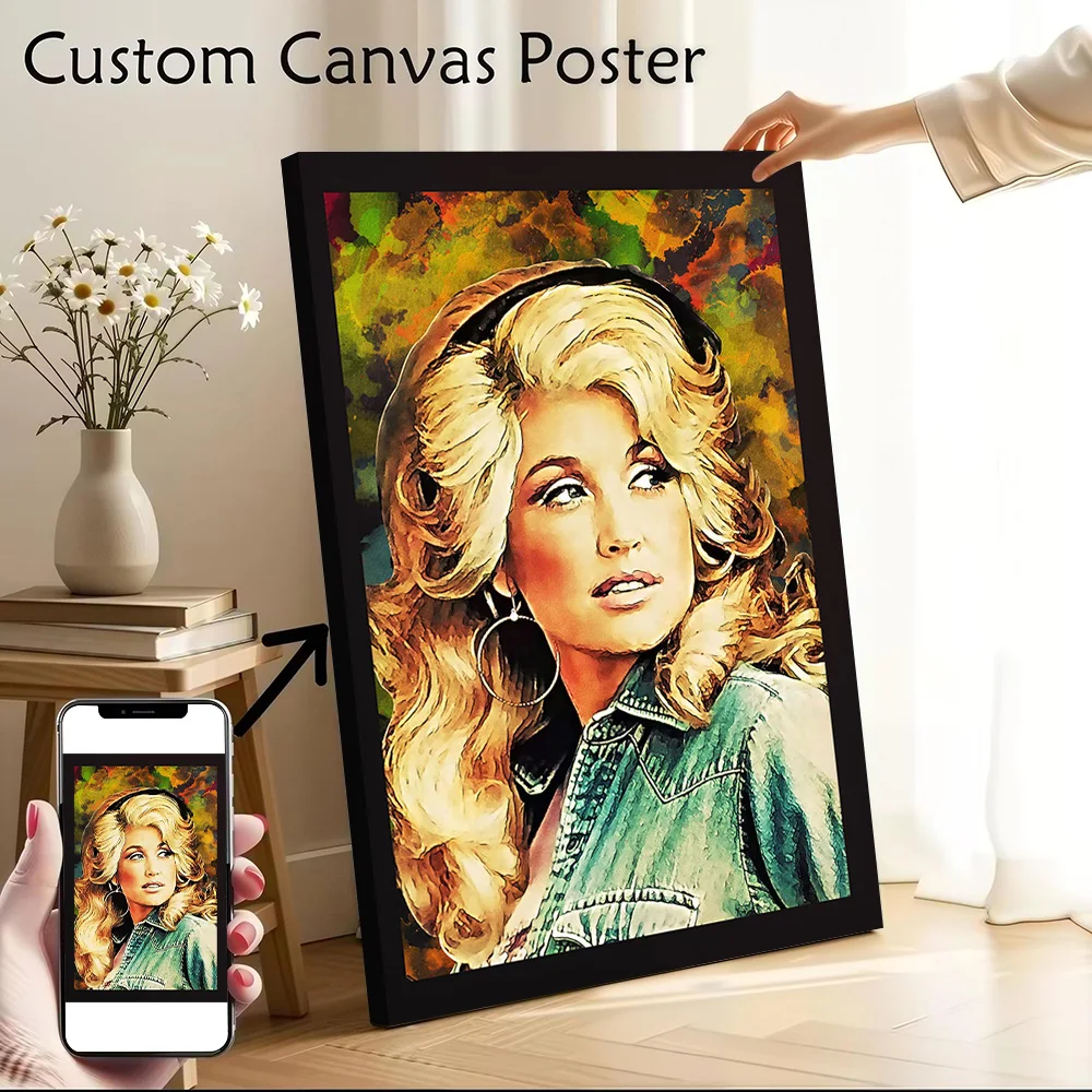 DOLLY PARTON Canvas Poster Wall Art Customizable High Quality Printed Picture for Modern Home Decoration Ornaments Bedroom Room