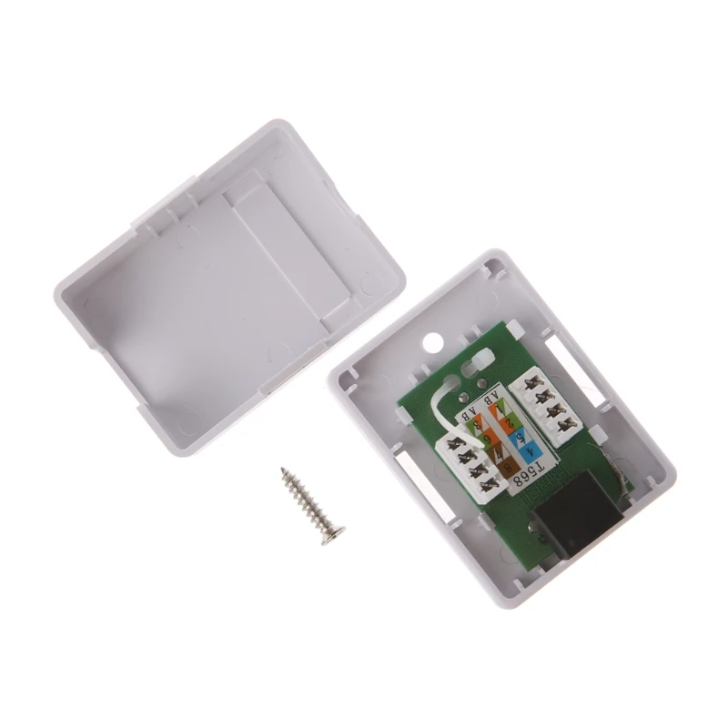 Cat6 RJ45 8P 8C montaż powierzchniowy pojedynczy Port pulpit informacje sieć skrzynka przyłączowa złącze łącznik ścienny JackAdapter