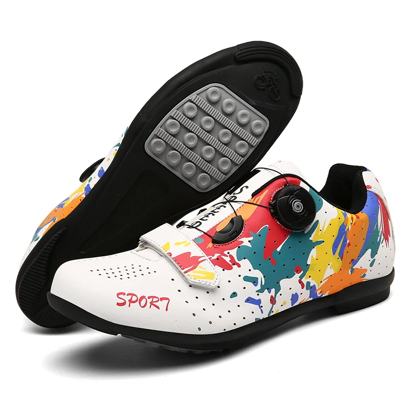 

2025 MTB Cycling Shoes Men Mountain Footwear Racing Road Bicycle Flat Clit Sneaker Cleat Women Dirt Speed Route Bike Biking Spd