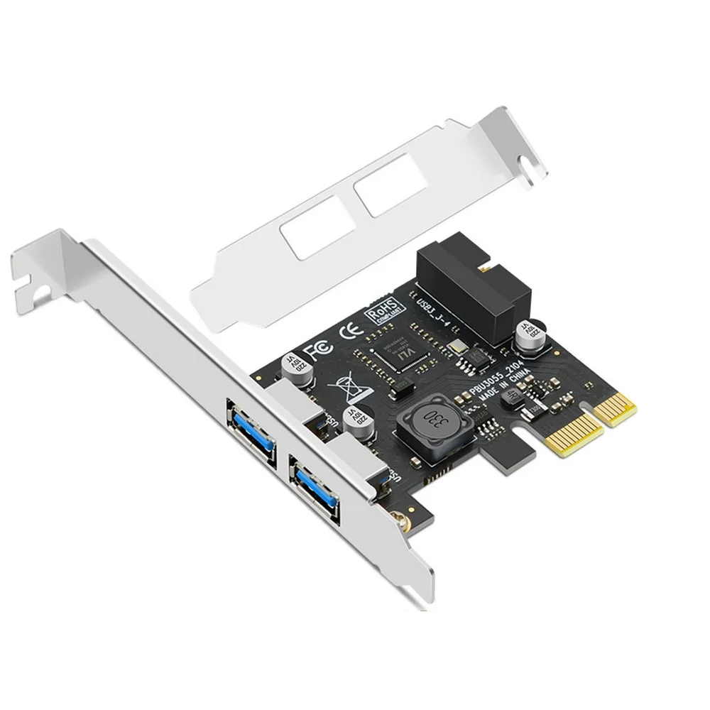 

USB 3.0 PCI-E Expansion Card Adapter 2 Port USB 3 to PCIE PCI express adapter Card 2A 19pin