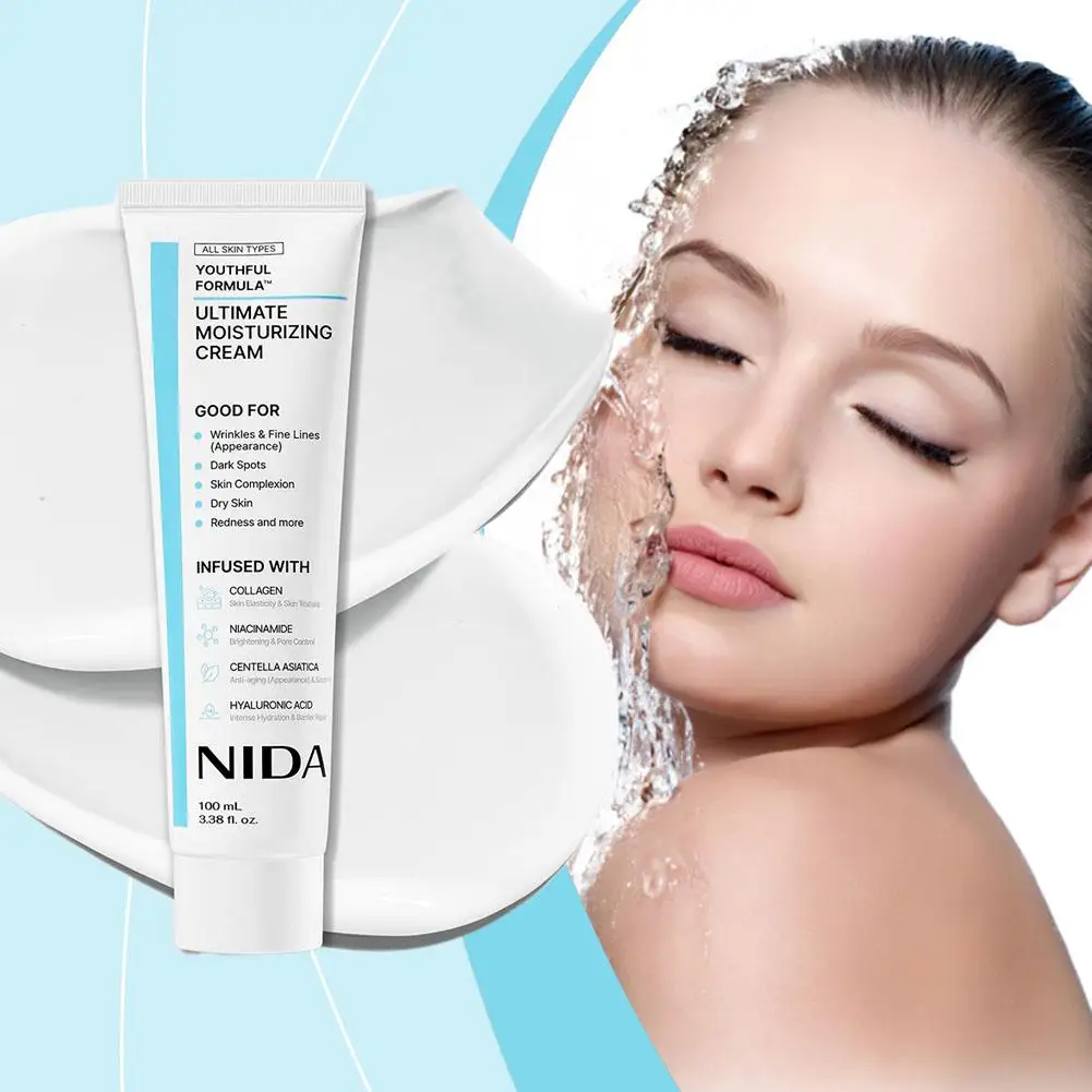 NIDA Daily Ultimate Moisturizing Anti-Aging Whitening Repair Redness Moisturizer Cream Repairing Calming Pores Essence Skin Care