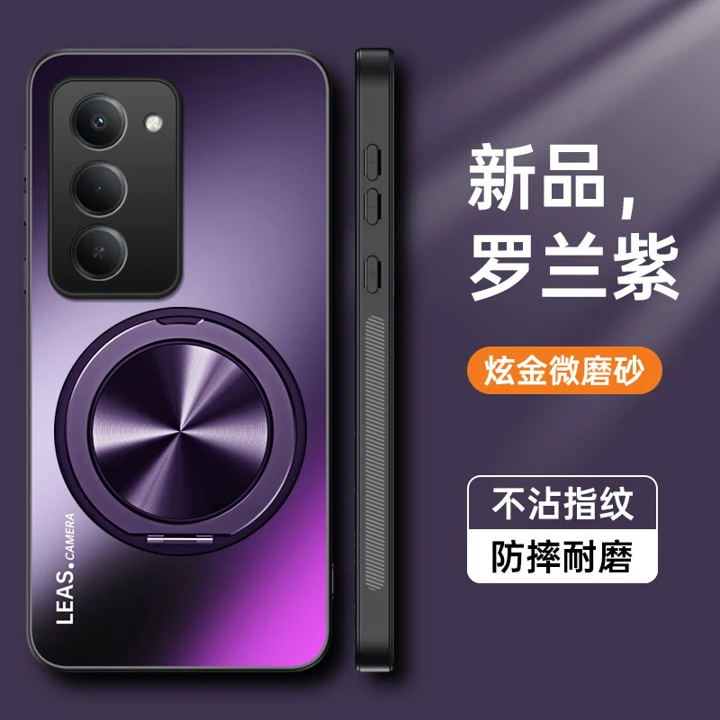 Etui z magnetycznym pierścieniem i podstawką do Redmi 15 5G AG, matowe etui z bumperem, odporne na wstrząsy, z ochroną aparatu do Xiaomi Redmi 15 — zdjęcie produktu 6