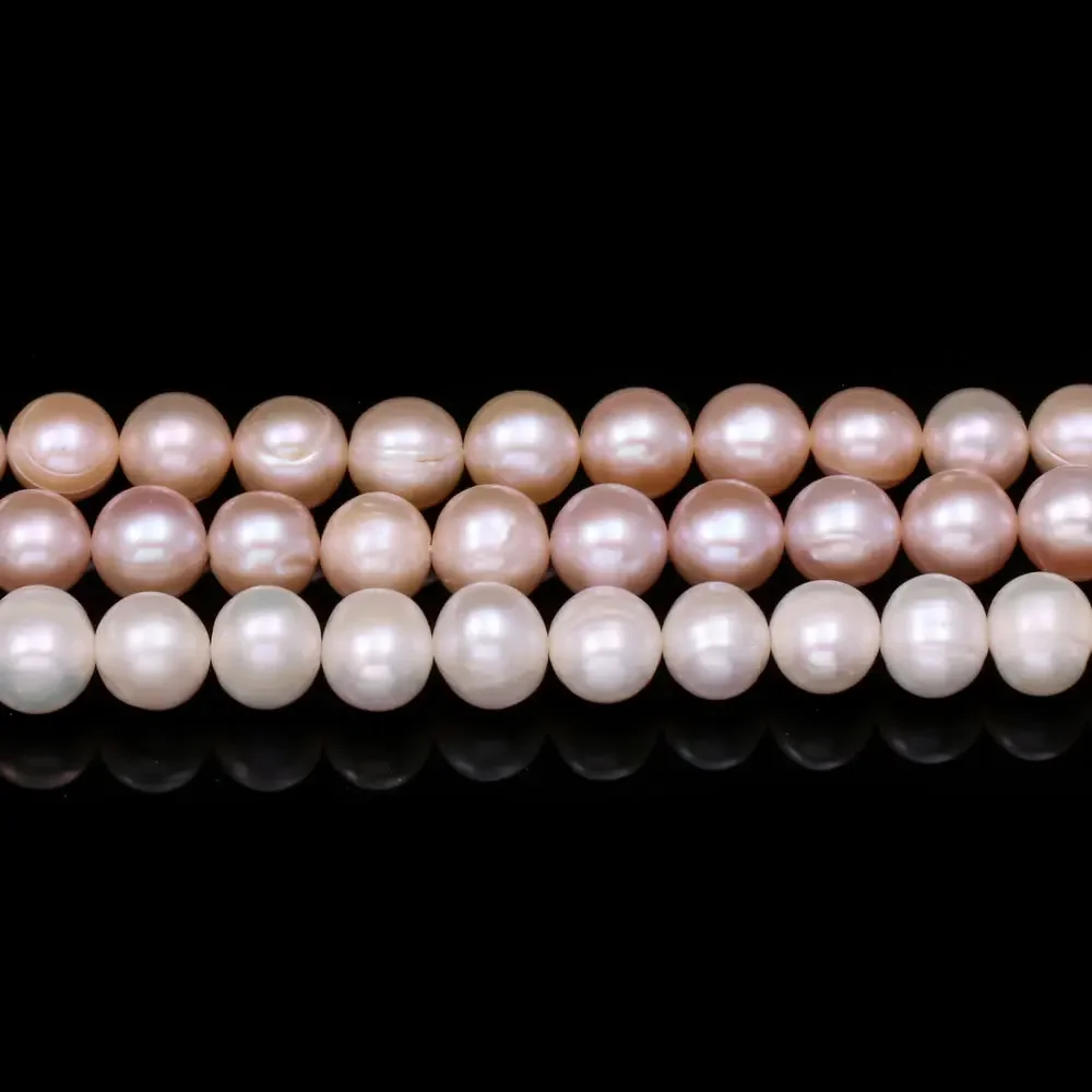 100% Fine Zhuji Freshwater Cultured Pearls Bead Loose Punch Pearl Bead for Jewelry Making Diy Bracelet Necklace Accessories