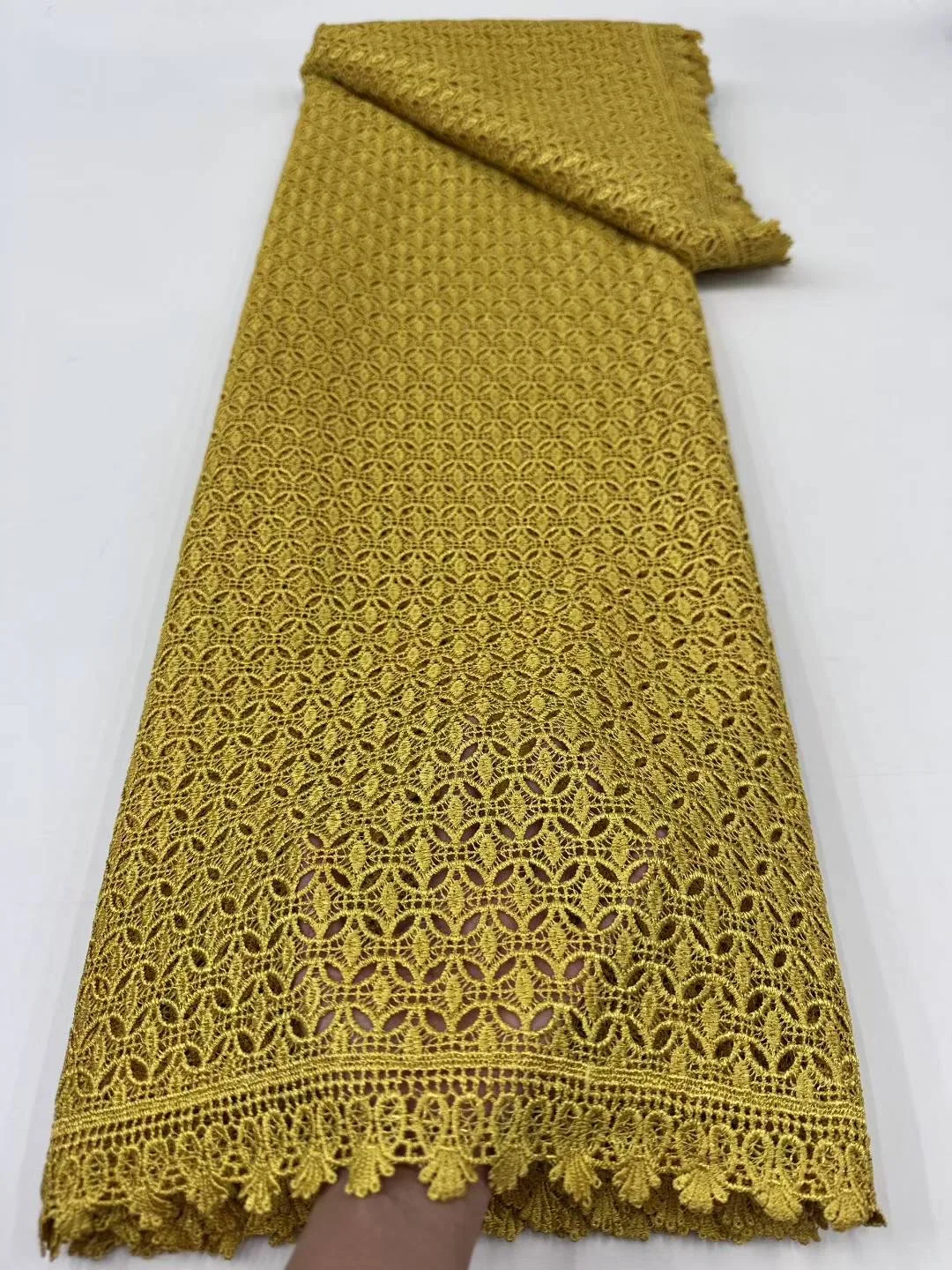 

Fashion African Guipure Lace Fabric Latest Swiss Voile Lace French High Quality Embroidery Nigerian Lace Fabric For Dress 731