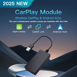 2025 NEW Plug and Play Carbit link to Apple Wireless CarPlay Android AUTO Box Car Navigation Smart Car Machine Interconnection