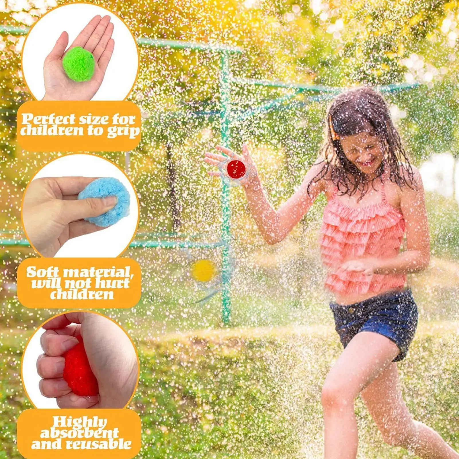 Water Soaker Balloons Pool Games Water Sponge Balls Parent-child Interactive Toy Compact Soaker Balloons For Boys Girls Children